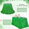 QueenDream Sequin Tablecloth Green Table Cloth 90x90 Inch Christmas Party