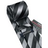HISDERN Men's Tie Striped Wedding Tie & Pocket Square Set,