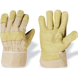 88 Pawa Glove Pig Grain Leather Lined – Light Yellow – Size 10.5