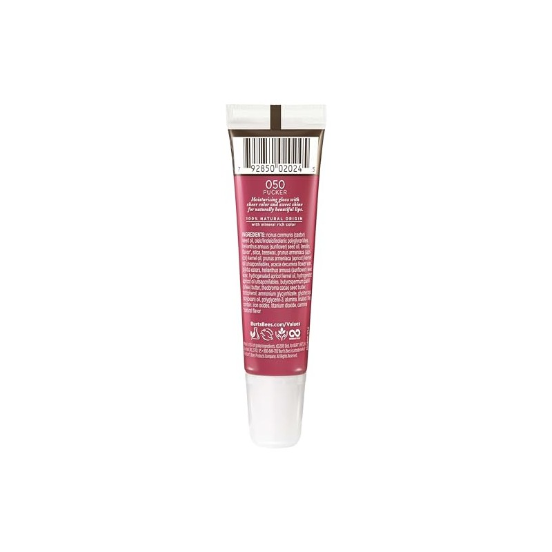 Burt's Bees 100% Natural Moisturizing Lip Shine, Pucker - 1