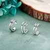 CUPENDA Ear Cuff Non Piercing 925 Sterling Silver 3 Pcs
