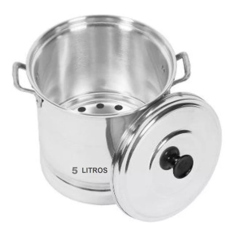 VAP2000 3 Olla Vaporera Tamalera 5 Lts Aluminio
