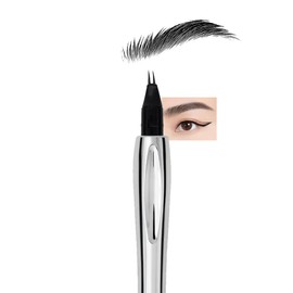 Easilydays Waterproof Eyebrow Pencil with 2 Tip, Microblading Eyebrow Pencils for Women, Waterproof and Last All Day Thin Brow Pencil with Precise Tip for Natural and Hair Like Brows, Soft Ash Black