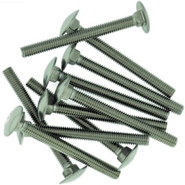 M8 (8mm x 45mm) Cup Square Carriage Bolt (Fully Threaded) - Stainless Steel (A2) (Pack of 10)