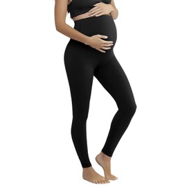 Hybrid & Company Women's Super Comfy Maternity Leggings LM48224 8826 Black XL