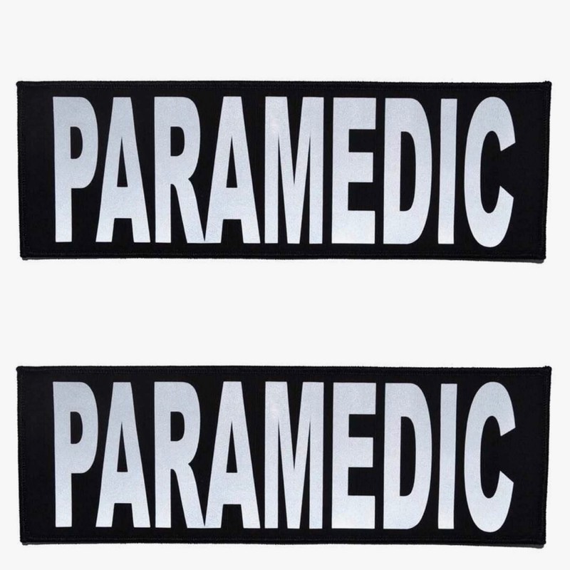 REDEMPTION TACTICAL 2 Pack Paramedic 3x10 Reflective Patches for Front