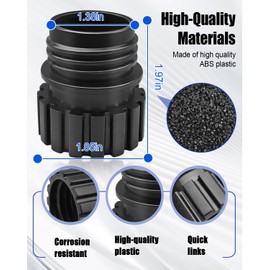 Quick Connect Sodas Bottles Adapter Fit for Terra Art OneTouch Soda Machine, Crystal Glass Bottle Adaptor Cap Fit for 0.7L Stream Soda Machine Crystal Glass Bottle Carbonating Adapter, 2Pcs