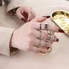 HAIAISO Knuckle Rings Set Stainless Steel Ring Simple Smooth Finger