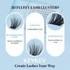 KevKev Lash Clusters 3D Fluffy Cluster Lashes 120 Pcs DIY