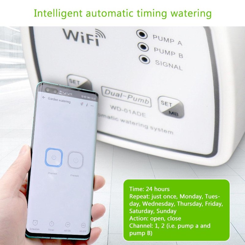 Wifi Double Pump Smart Watering System Smart Self Watering Timer