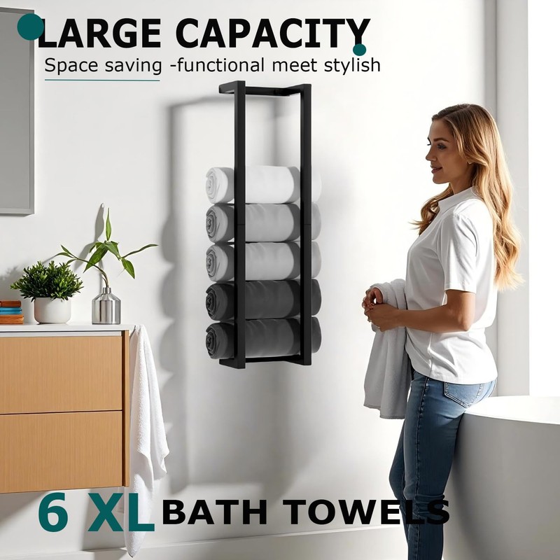 2 Pack Towel Rack for Rolled Towels, VIDA-ZONE 304 Stainless