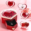 minstely Real Preserved Rose and Necklace Gifts Set for Mom