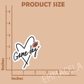 (3PCS) Football Stickers - Game Day – Waterproof Vinyl Decals for Water Bottles, Tumblers, Laptops – Sports Stickers for Football Players and Teams - 3" x 2.5"