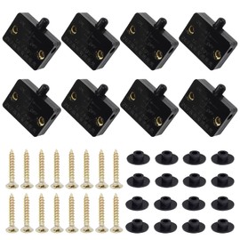 Litoexpe 8 Pcs Cabinet Light Switch, Pantry Door Lamp, Normally Closed Wardrobe Touch, Cabinet Door Light on When Open (12V 24V 110V, Black)