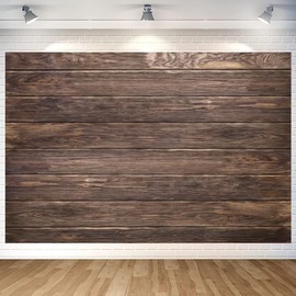 Brown Wood Backdrop Wall Banner Brown Wood Photography Background for Home Outdoor Birthday Party Baby Shower Decoration Supplies 70.8 x 47.2 Inch