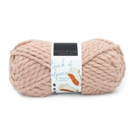 Lion Brand Yarn Touch of Alpaca Thick & Quick Yarn for Knitting, Crocheting, and Crafting, 1 Pack, Quartz