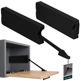 KOTARBAU Flap Fitting Bar Compartment Black 259 mm Construction Plastic Flap Holder Downwards Maximum Load 2.4 kg Cupboard Front Flap Hinge Kitchen Brake Flap Holder Flap Support