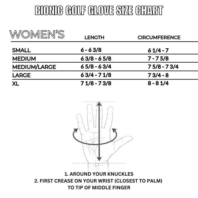 BIONIC Reliefgrip 2.0 Women's Golf Glove (Silver, Small, Left)