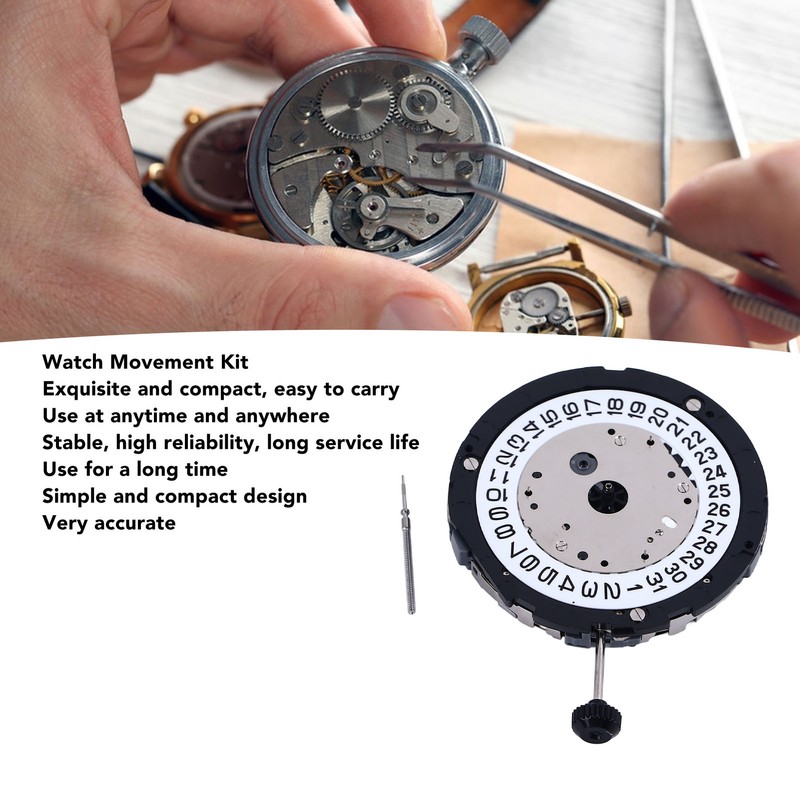 Watch Movement Kit Quartz Replacement Repair Tool 6S30 Portable for