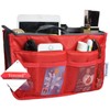 Vercord Purse Organizer,Insert Handbag Organizer Bag in Bag Red M