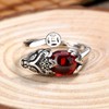 Feng Shui Ring, Pixiu Mani Mantra Protection Finger Ring Ruby
