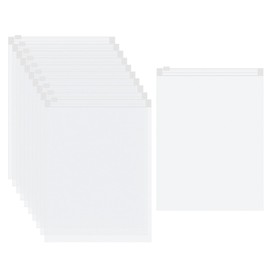 sourcing map 50pcs Frosted Zipper Plastic Bags for Clothing, 15x20cm Reclosable Zip Poly Shipping Bags for Clothes, Bags, Art Prints, Brochure, Document Packaging, 4.72 Mil