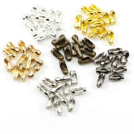 200 Pcs Antique Bronze Diameter Ball Chain Connectors for DIY Jewelry Making Findings Supplie Clasps Connectors Clasps (3.2mm)