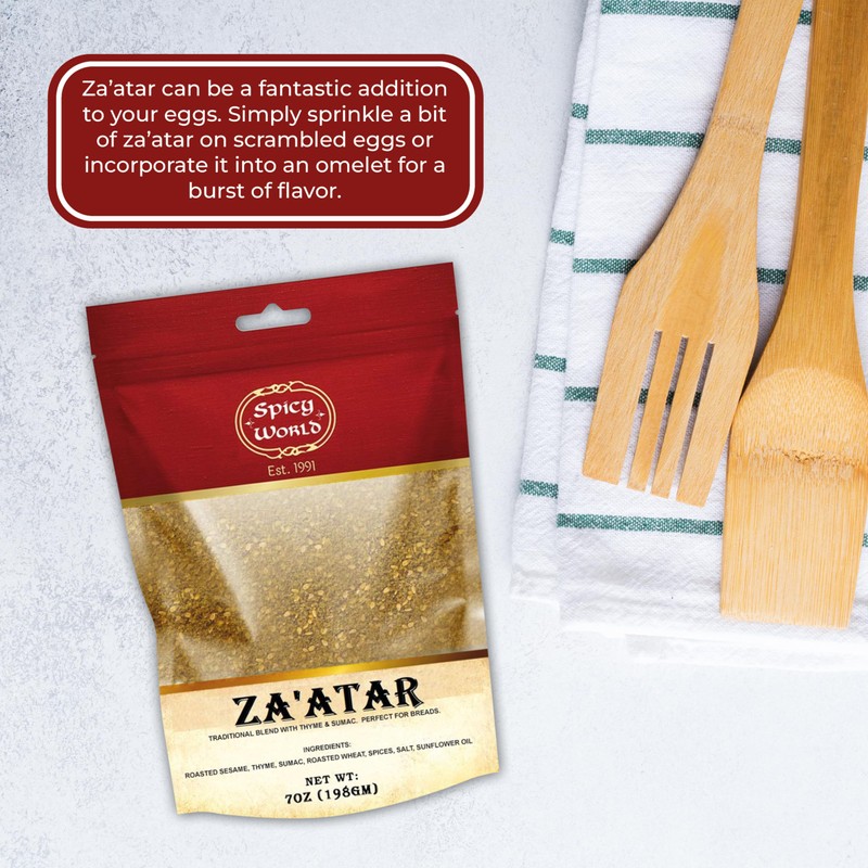 Spicy World Zaatar 7 Ounce LARGE Bag | Traditional Middle