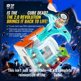 XMDCuber QY Toys Racing Hollow Cube 3 x 3 (Magnetic Version + UV Coating) - Innovative Hollow Core Design, 57 mm Stickerless Speed Cube