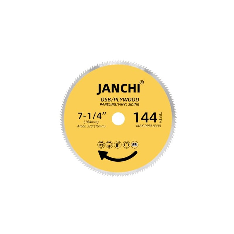 3Pack 7-1/4 Inch 144T Circular Saw Blade, Plywood, OSB, Paneling