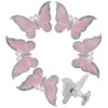 brandname Beyoo 6 pcs Deep Pink Butterfly Shape Door Handle