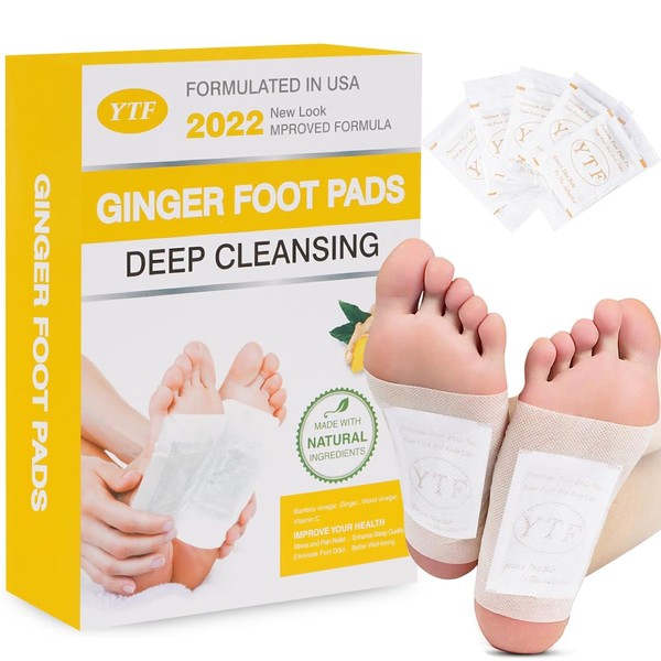 Natural Ingredients Ginger Foot Pads Deep Cleaning Foot Care Stress Improve Sleep (20PCS) Organic Foot pacthes Relieving Fatigue Body and Health Foot Pads
