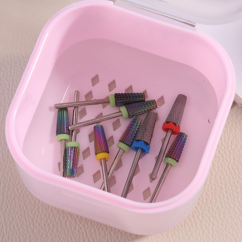 Nail Tool Sterilizer Box Plastic Disinfectant Container for Nail Art