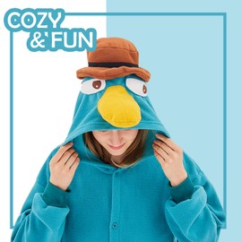 NEWCOSPLAY Unisex Onesie Adult Animal Pajamas Adult Plush One Piece Cosplay Costume(Green,Large)