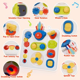 Grriopi Baby Toys 6 to 12 Months,Montessori Toys for 1 2 3 Year Old Birthday Present Toys for 1 2 3 Year Old Boys Girls Toddler Toys Busy Cube Baby Toys 1 Year Old Baby Sensory Toys Learning Toys