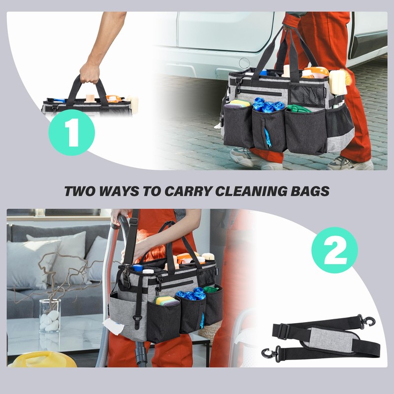 IBVIVIC Wearable Cleaning Caddy Bag for Cleaning Supplies,Large Capacity Cleaning