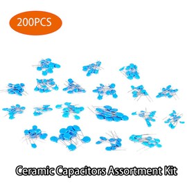 200pcs/set Capacitor High Voltage Ceramic Capacitor Set Assortment Kit Electronic Parts