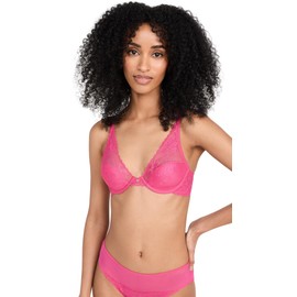 Natori Womens Cherry Blossom Convertible Contour Underwire Plunge Bra, Bright Blush, 32DD US