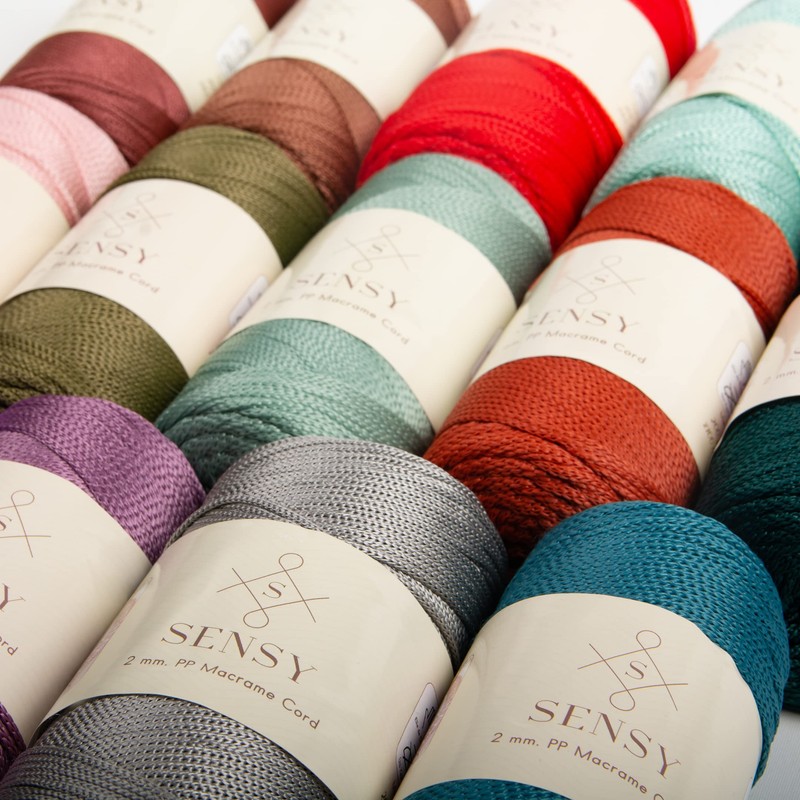 Sensy Premium 2mm 251 Yards Polyester Rope 100% Polypropylene Cord