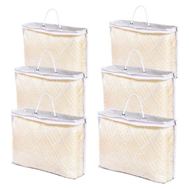 CHIYUYISEN 6 Pcs (16 * 12 * 4 Inch) Zippered Plastic Storage Bags, Transparent Zippered Storage Bags For Storing Linen Sweaters, Blankets, And Bed Sheets In Wardrobes