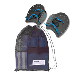 Sport Set Power Swim Paddle - Swimming Training Hand Paddle Medium with Mesh Swim Bag - Black