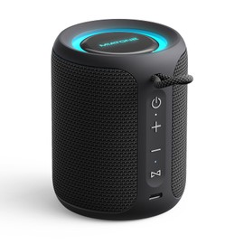 MIATONE Rush Pro Bluetooth Speaker IPX7 Waterproof 20W Heavy Bass 360° Sound with LED Light Bluetooth Speaker 【TWS Support/Built-in Mic/Bluetooth 5.4/Bathroom/PC and Smartphone Connection Support