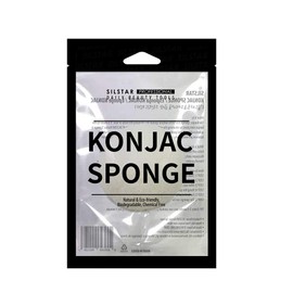 Silstar Professional Konjac Sponge, Facial Sponge, Bath Sponge, Great Cleansing for Dry and Mature Skin - Pure White 101