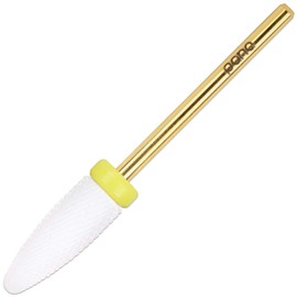 PANA Professional USA Ceramic White Flame Cone Shaped Bit Nail Drill 3/32" Shank Size (Extra Fine, Flame Bit)