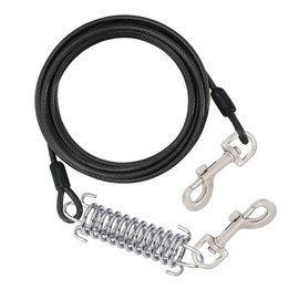 Correa para Perros, Correa de Acero,Correa para Perro de Alta,Perfecta para Perros Grandes Medianas y Pequeñas,3 Metros (Negro)