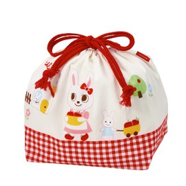 Miki House 15-4123-381 Lunch Bag, Lunch Bag, For Boys, Girls, Kids, Kindergarten, Nursery, Kindergarten, Made in Japan, Red