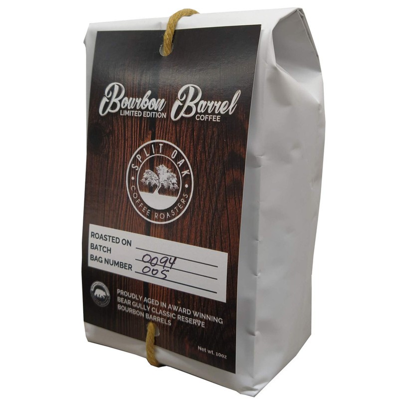Organic Bourbon Barrel Roasted Coffee Beans 10oz, Limited Edition Barrel