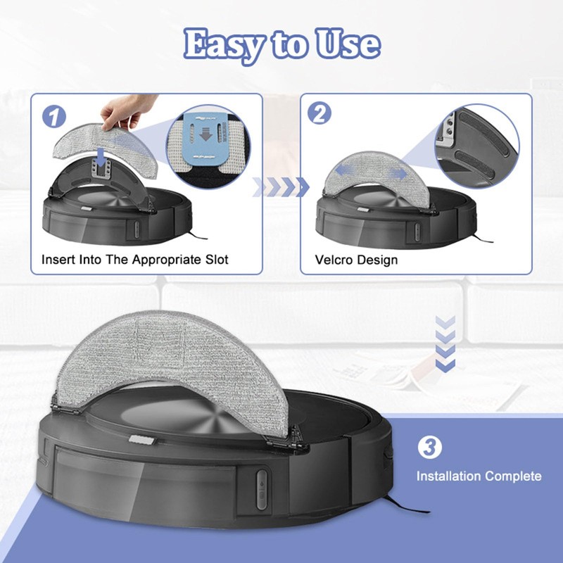 HMHAMA 2 Pack Replacement Mop Pads for iRobot Roomba Combo