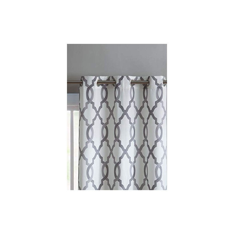 VCNY Home - Light Filtering Panel Pair, Quatrefoil Trellis Curtains,
