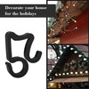 SHATCHI 48Pcs Black Gutter Hooks for Outdoor Hanging Christmas Icicle